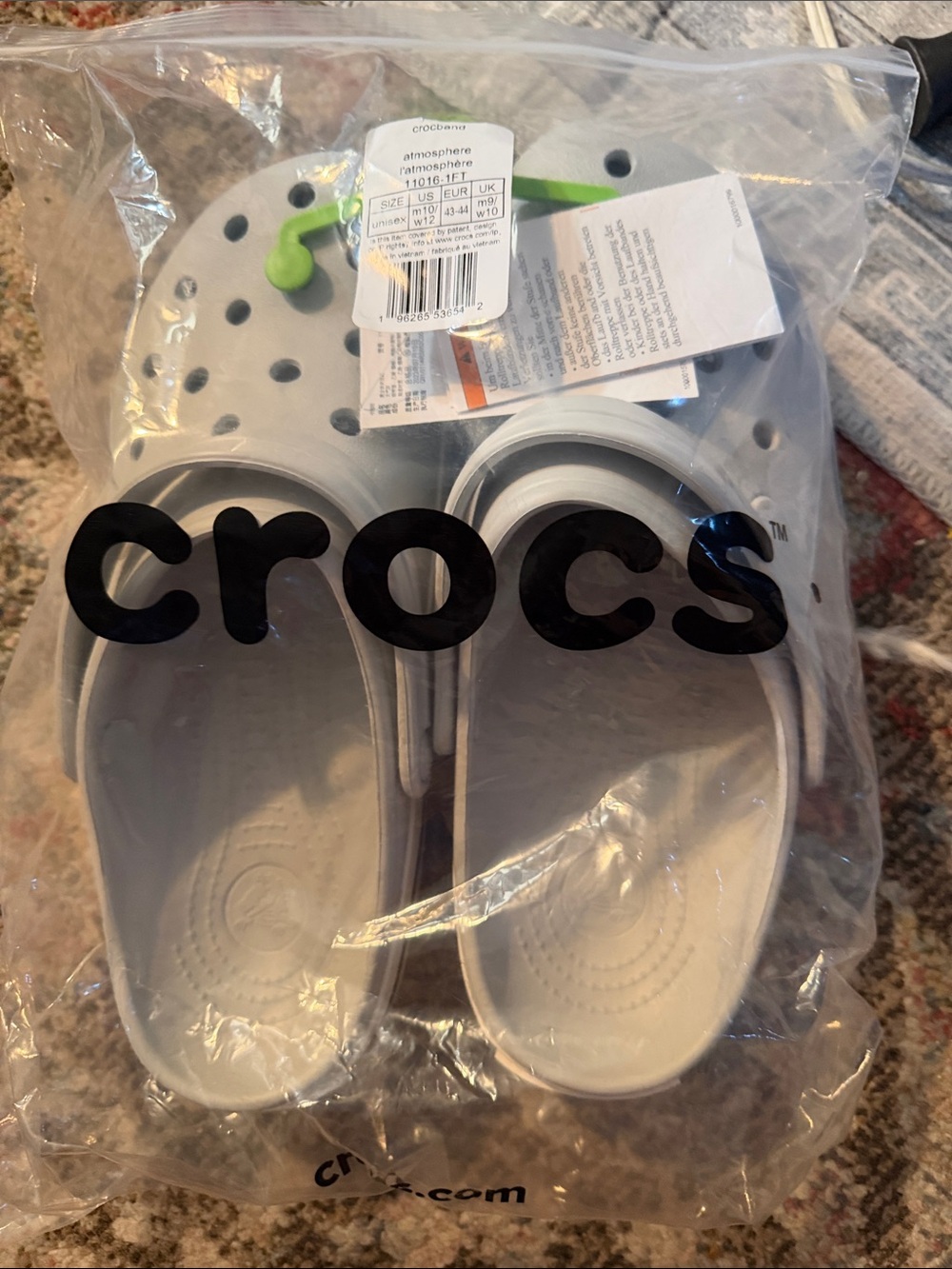 CROCS womans Classic Clog in Light Gray